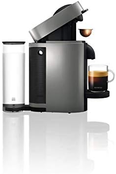 Nespresso Vertuoplus Coffee And Espresso Machine By De'Longhi With Milk Frother, Grey, 5.6 X 16.2 X 12.8 Inches