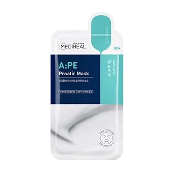 Mediheal A: PE Proatin Sheet Mask, Pack of 10, Soothing and Strengthening Skin Barrier Face Mask with Amino Acid and Latobacillus, High Moisture Creamy Essence, Calms Irritated and Sensitive Skin : Beauty & Personal Care