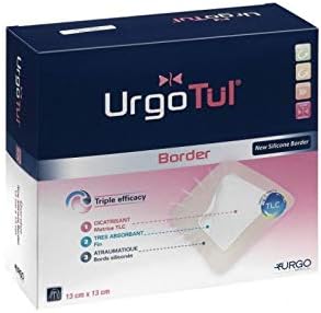 Urgotul Absorb Border Square Dressing, 13 X 13 Cm