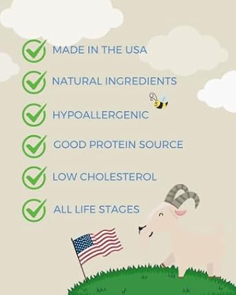 Goat Milk Formula - Made In The Usa - Easy To Digest All Life Stages Formula - Hypoallergenic - Non-Gmo, Gluten Free, Soy Free, Heavy Metal Free, Pesticides And Chemical Free - Gentle On Sensitive Tummies - Natural Whole Ingredients