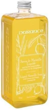 Durance Liquid Marseille Soap Refill With Lemon & Ginger Essential Oils 750ml – Paraben Free Hand Wash Refill – Vegan Friendly - Gently Cleanses & Nourishes : Amazon.co.uk: Beauty