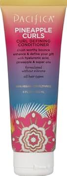 Pacifica Beauty, Pineapple Curls Defining Natural Conditioner, For Curly, Coily And Textured Hair Types, Pineapple Scent, Sulfate Free And Silicone Free, 100% Vegan And Cruelty Free