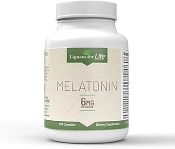 Lignans For Life Melatonin For Dogs & People, 6Mg - 120 Capsules - Dog Melatonin Capsules - Lignans And Melatonin For Dogs - Pet Melatonin Dogs - Melatonin Dog Treats - Vitamins For Overall Health