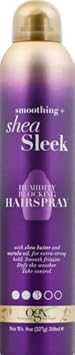 Ogx Smoothing + Shea Sleek Humidity Blocking Hairspray, 8 Ounce, Purple