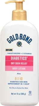 Gold Bond Diabetics' Dry Skin Relief Body Lotion, 13 Oz., With Aloe To Moisturize & Soothe