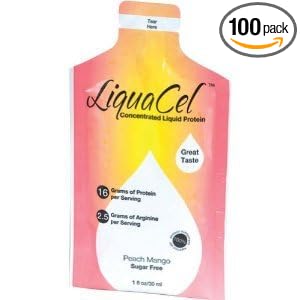 Liquacel Liquid Protein 1Oz Packets (100) Peach Mango