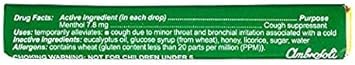 Honees All Natural Menthol Eucalyptus Cough Drops 9 Lozenges Per Bar (Pack of 6)