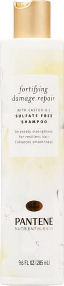 Pantene Nutrient Blends Fortifying Damage Repair Shampoo, Sulfate Free, 2.623 Fl Oz