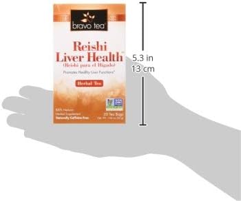 Bravo Tea Reishi Liver Health Herbal Tea Caffeine Free, 20 Tea Bags : Grocery & Gourmet Food