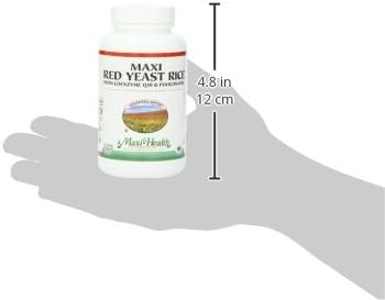 Maxi Health Red Yeast Rice - with Co Q10 & Policosanol - Cholesterol Support - 120 Capsules - Kosher : Health & Household