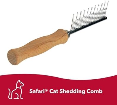 Coastal Pet Safari Cat Shedding Comb - Prevents Hairballs - Daily-Use Cat Deshedding Brush - for Cats with Short and Long Hair - One Size