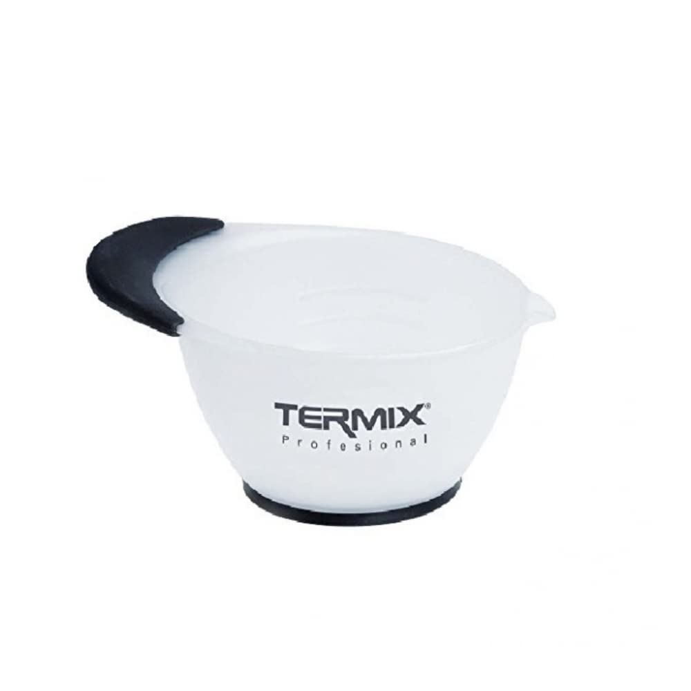 Termix White Hair Dye Bowl, 12 Oz, Plastic, Round, Non Slip, Reusable, Mixing Bowl For Dye Blend, Professional Salon Use