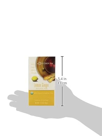 Davidson's Organics, Lemon Ginger, 25-count Tea Bags, Pack of 6 : Herbal Teas : Grocery & Gourmet Food