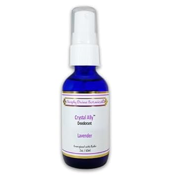 Simply Divine Botanicals Crystal Ally Natural Deodorant Spray With Essential Oils - Lavender, 2 Oz