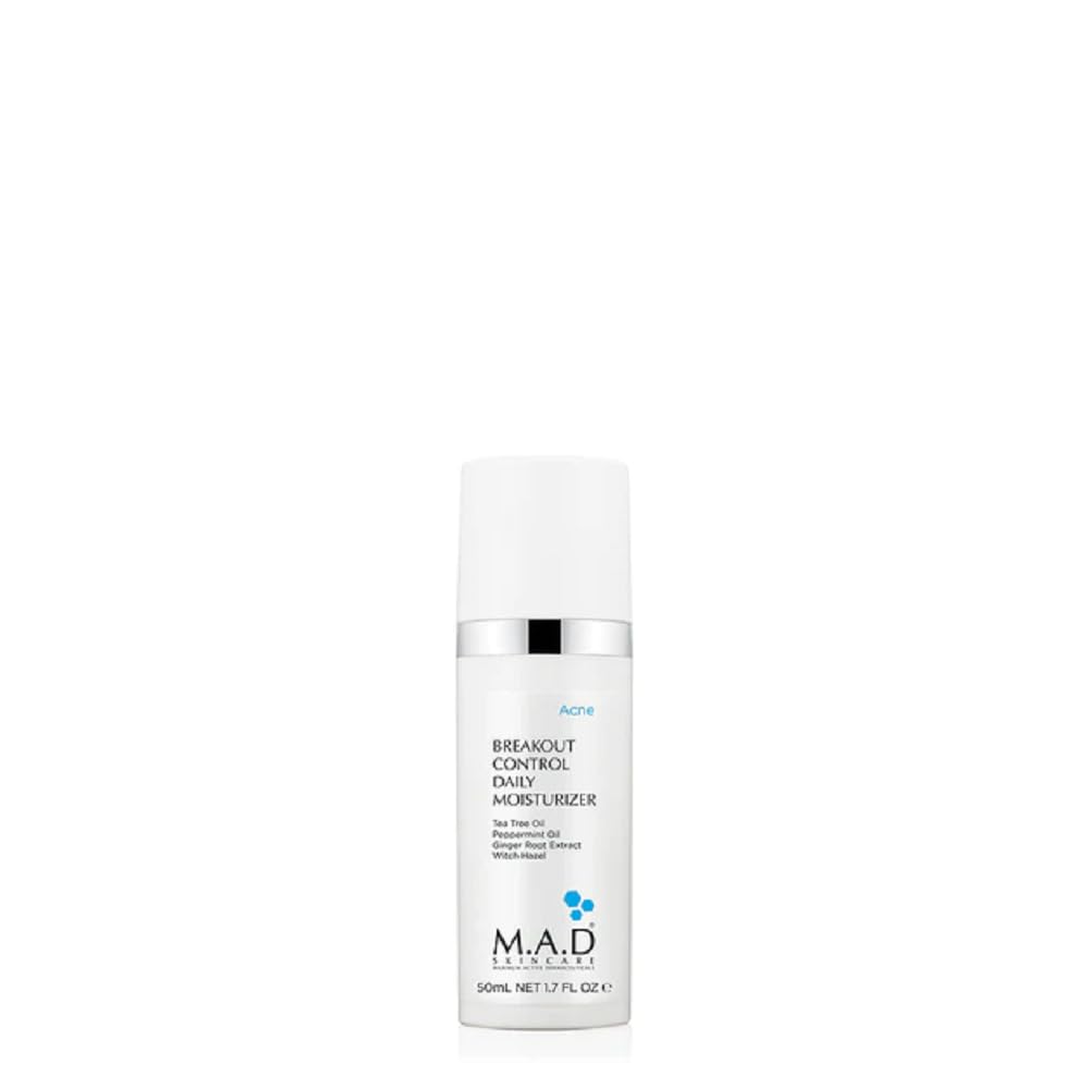 M.A.D Skincare Breakout Control Daily Moisturizer - For Acne Prone Skin 1.7 Oz