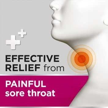 Strepsils Extra Triple Action Cherry Lozenges, 24 Count, Fast Sore Throat Relief, Soothes In 5 Minutes, Enhanced Pain Management, Effective Discomfort Medication