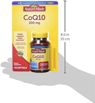 Nature Made Coq10, Softgels Helps Supports Heart Function & Cellular Energy Production, Unflavored, 200 Mg, 140 Count