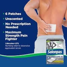 Salonpas LIDOCAINE (2 Packs of 15 Patches) Pain Relieving Maximum Strength Gel Patch! (2)