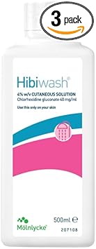 Hibiscrub Antimicrobal Skin Cleanser 500Ml X 3 Pack