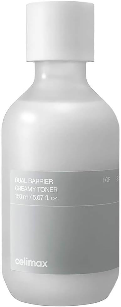 Celimax Dual Barrier Creamy Toner | With Ceramides, Peptide, Oil & Alcohol Free, Facial Astringent, Hydrating, Calming, Soothing, Non Irritating,150Ml