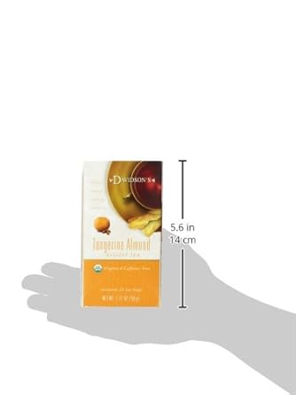 Davidson'S Organics, Tangerine Almond, 25-Count Tea Bags, Pack Of 6