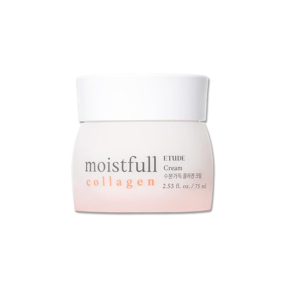 Etude Moistfull Collagen Cream, Face Moisturizer, Super Collagen Water, Collagen Water Delivers Hydration To Make Your Skin Bouncy & Dewy, Soft And Adhering, Korean Skin Care, Beauty (2.53 Fl Oz)