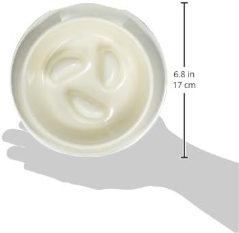 Nobby Anti-Gulping Bowl, 17.5 x 6.5 cm, Cream White :Pet Supplies
