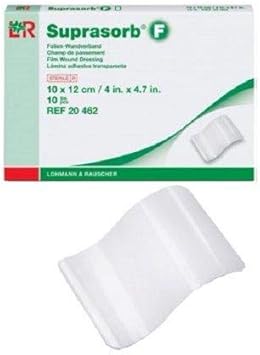 Suprasorb F Transparent Film Wound Dressing, 4" X 4.7", 50/Box : Health & Household