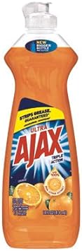 Ultra Ajax Triple Action Orange Dish Liquid Soap, Pack of (4) 14 oz Bottles : Health & Household
