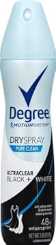 Degree Antiperspirant Deodorant Dry Spray Protects From Deodorant Stains Pure Rain Deodorant For Women 3.8 Oz