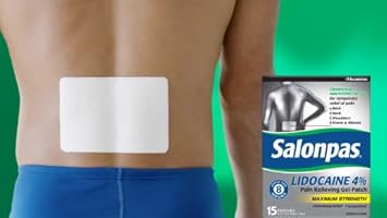 Salonpas LIDOCAINE (2 Packs of 15 Patches) Pain Relieving Maximum Strength Gel Patch! (2) : Health & Household