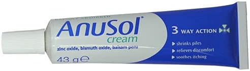 Anusol Cream For Haemorrhoids Treatment - Shrinks Piles, Relieves Discomfort And Soothes Itching, 43G