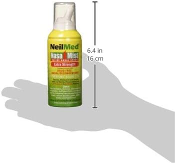 NeilMed NasaMist Hypertonic Extra Strength Saline Spray,Green 4.5 fl oz (Pack of 1) : Everything Else