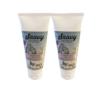 2 PACK-Saavy Naturals Baby Diaper Cream | Organic Diaper Rash Ointment for Infant with Zinc Oxide, Arnica & Aloe | Baby Shower Gifts | 2.5oz Unscented