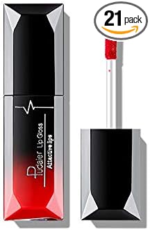 Pudaier 21-Color Matte Liquid Lipstick Lasting Non-Stick Cup Non-Fading Lip Glaze Makeup (3#)
