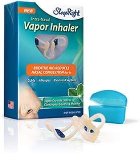 Sleepright Vapour Inhaler - Breathe Aid, Incorporating Soothing Menthol Vapours, Delivered Continuously Throughout The Night For Up To 10 Nights. Opens Airways And Helps To Reduce Nasal Congestion