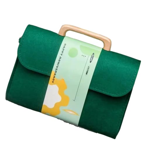 VALUEVIBES Felt Gift Bag with Wooden Handle – Reusable Tote for Gifting & Storage