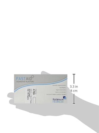 Fast Aid 4789 Blue Eyetec Plasters 2.5 X 7.6Cm (Pack Of 100)