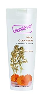 Depileve Milk Cleanser - Post Wax Emulsion, Removes Wax Residue, Moisturizes Skin, Enriched With Calendula And Oat Extracts - 7 Oz