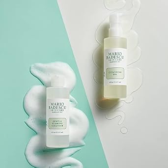 Mario Badescu Gentle Foaming Facial Cleanser, Deep Cleansing And Hydrating Face Wash For All Skin Types With Aloe Vera, Fermented Black Tea And Glycerin, 6 Fl Oz