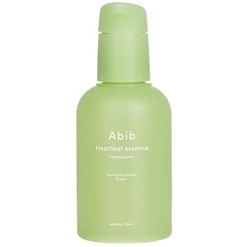 Abib Heartleaf Essence Calming Pump 1.69 fl oz / 50ml I Essence for Face, Instant Relief for Redness
