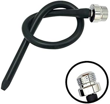 Silicone Nozzle Enema Attachment Reusable Douche Black Hose Nozzle (20 in)