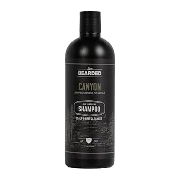 Live Bearded All-Natural Shampoo For Men - Promotes Growth - Strengthening Thinning Hair And Hairloss | Canyon Scent - Juniper, Cypress, Fir Needle