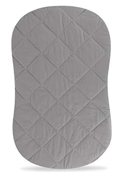 Ely'S & Co. Patent Pending Jersey Cotton Quilted Waterproof Hourglass Sheet, All In One Bassinet Sheet With Mattress Pad Cover Protection (Grey)