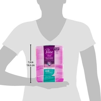 Poise Ultra Thin Pads Long Length Light Absorbency 24 Count (2 Pack) : Health & Household