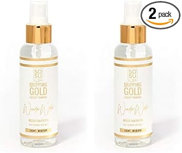 Sosu By Sj Dripping Gold Water Light/Medium Self Tanning Mist 100Ml (Pack Of 2)