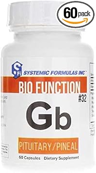 Systemic Formulas #32 Bio Function Gb Pituitary/Pineal 60 Capsules. Supports Mental Clarity And Focus And Normal Circadian Rhythms. : Health & Household