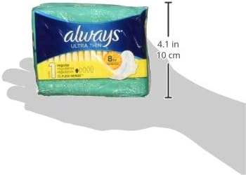 Always Ultra Thin Pads Regular Flexi-Wings, 18 Count, Pack of 5 : Health & Household