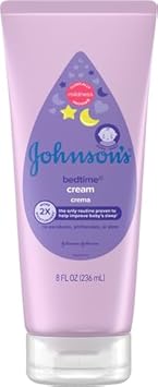 Johnson'S Baby Bedtime Moisturizing Body Cream, Relaxing Aromas, Night Time Baby Massage Cream For Dry Skin Relief, Hypoallergenic, No Parabens, Phthalates Or Dyes, 8 Fl. Oz