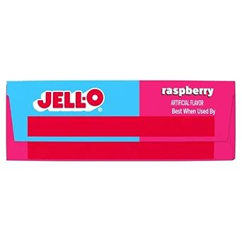 Jell-O Raspberry Sugar Free Gelatin Dessert, 0.3 Oz (4 pack) : Packaged Snack Gelatins : Grocery & Gourmet Food